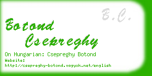 botond csepreghy business card